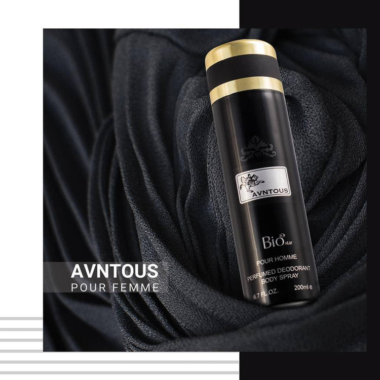 اسپری خوشبوکننده بدن بیو استار(Bio Star)مدل Aventus حجم 200 میلی لیتر