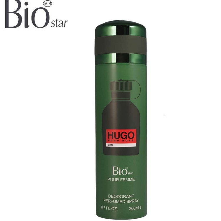 اسپری خوشبوکننده بدن بیو استار(Bio Star) مدلHUGOحجم 200 میلی لیتر