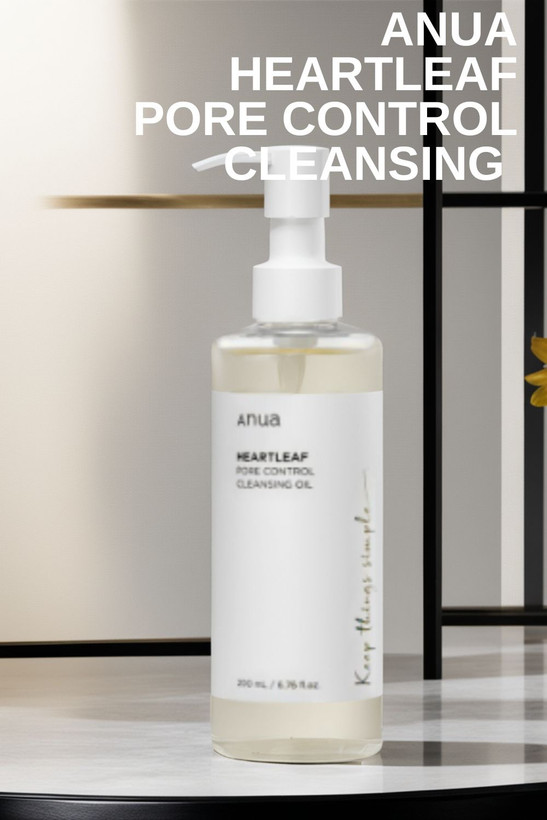 شوینده روغنی کنترل منافذ و تسکین دهنده آنوا | Anua Heartleaf Pore Control Cleansing Oil