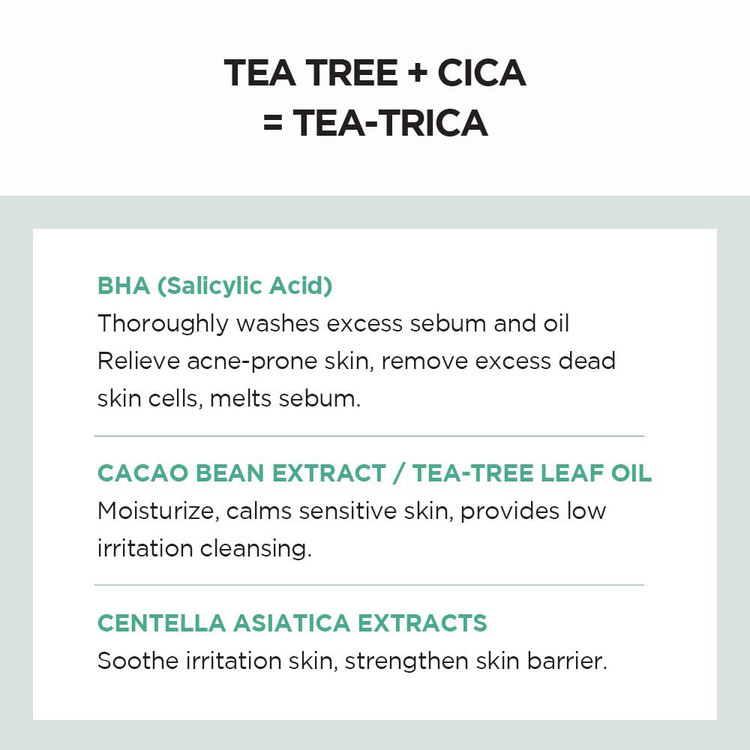 فوم شستشوی لایه بردار تی تریکا سنتلا اسکین 1004 | SKIN1004 Tea-Trica BHA Foam 125ml