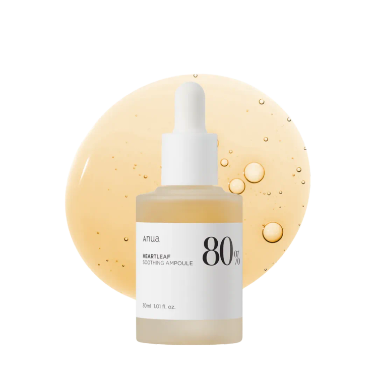 سرم مرطوب کننده و آبرسان آنوا 80% هارت لیف 30 میل | Anua Heartleaf 80% Soothing Ampoule
