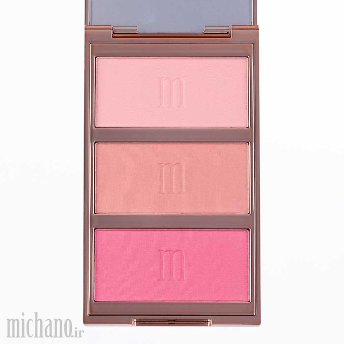 پالت رژگونه 3 رنگ شماره 420 میچانو | رژگونه مخملی با ماندگاری بالا | Saracosmetics