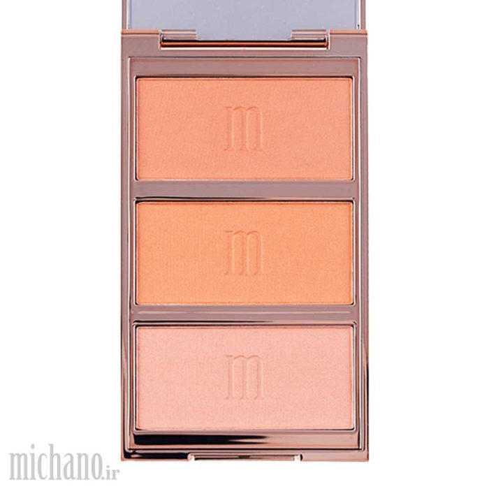 پالت رژگونه 3 رنگ شماره 430 میچانو | رژگونه مخملی با جلوه طبیعی | Saracosmetics